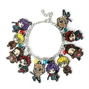 WGR Demon Slayer Charm Bracelet Anime Merch Gifts for Teen Girls and Boys Jewelry Souvenir