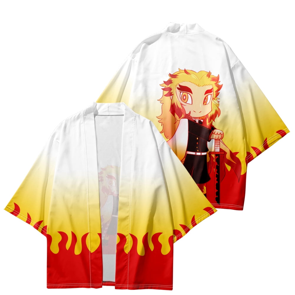 Agatsuma Zenitsu Outfits Cloak Cape Kimono Coat Costume - Walmart.com