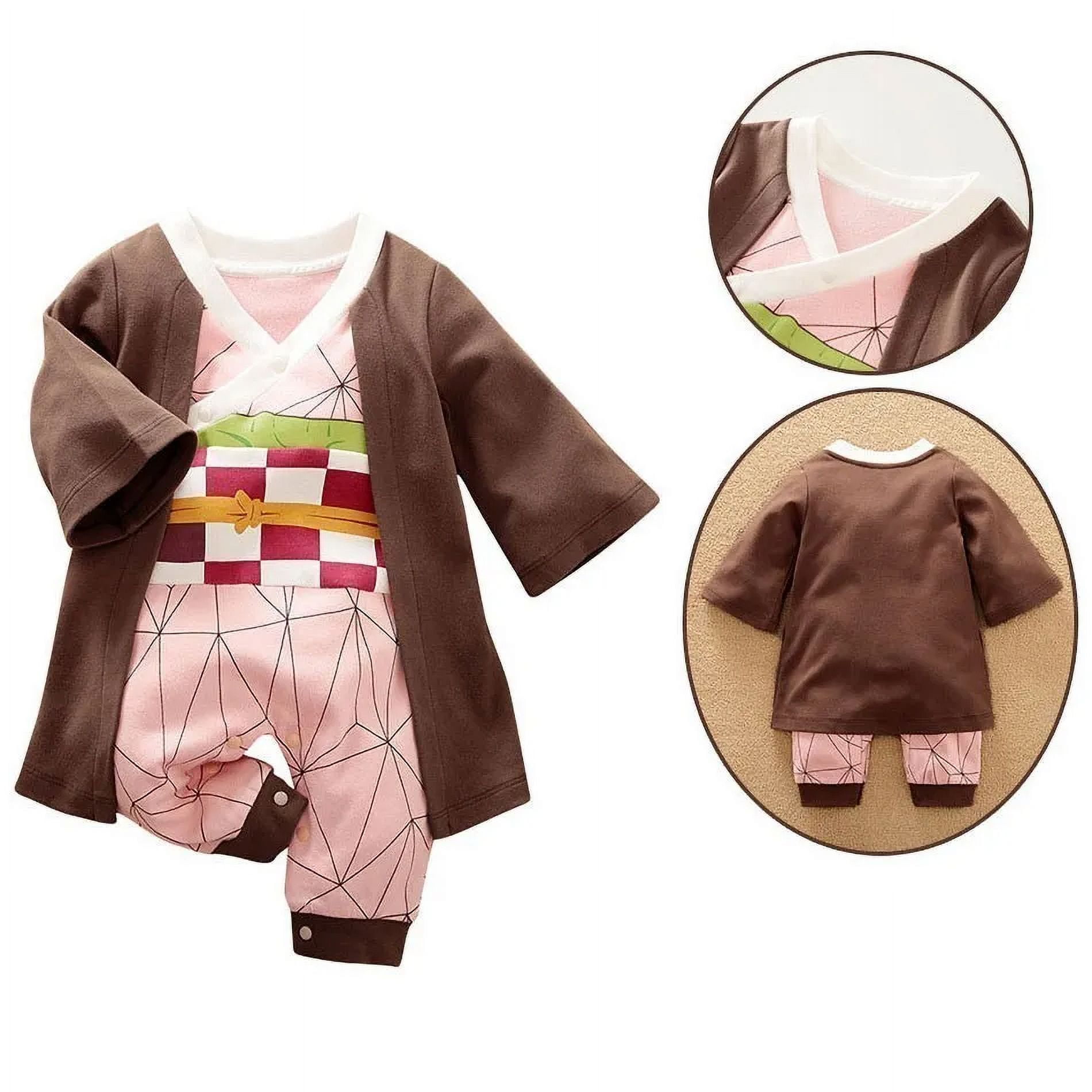 Demon Slayer Costume Clothes Kids Cartoon Anime Romper Boy Girl