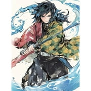 Demon Slayer Diamond Painting Set (for Adults) 5D DIY Anime Diamond Art Set (for Beginners) Round Full Diamond Diamond Painting Gem Art Crafts (Home Wall Decoration Gift)