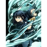 Demon Slayer Diamond Painting Set (for Adults) 5D DIY Anime Diamond Art Set (for Beginners) Round Full Diamond Diamond Painting Gem Art Crafts (Home Wall Decoration Gift)