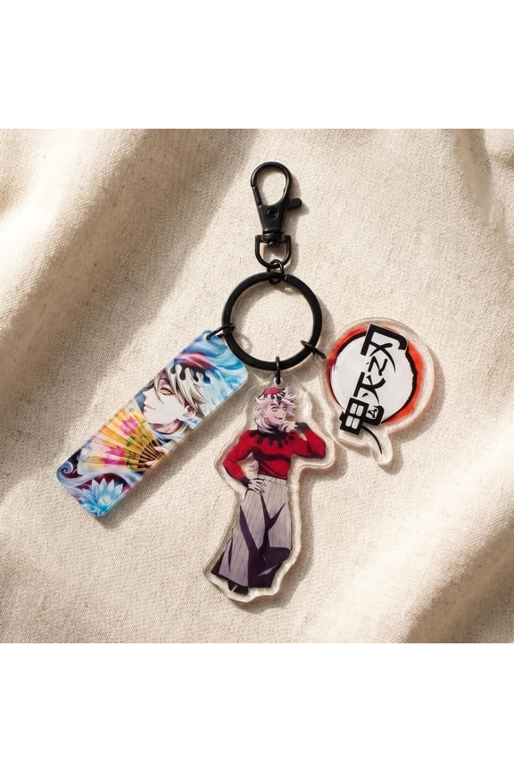 Demon Slayer Douma Acrylic Keychain Bundle, Upper Moon Two Anime Bag Accessory (1 keychain)