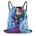 thumbnail image 1 of Demon Slayer Drawstring Backpacks Gym Athlete Bag Draw String Bags for Sports, Travel, Swimming, Beach, 1 of 8