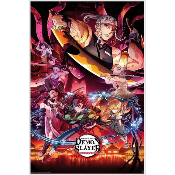 Demon Slayer - Entertainment District - Anime Poster - 24.5" x 36.5" Laminated