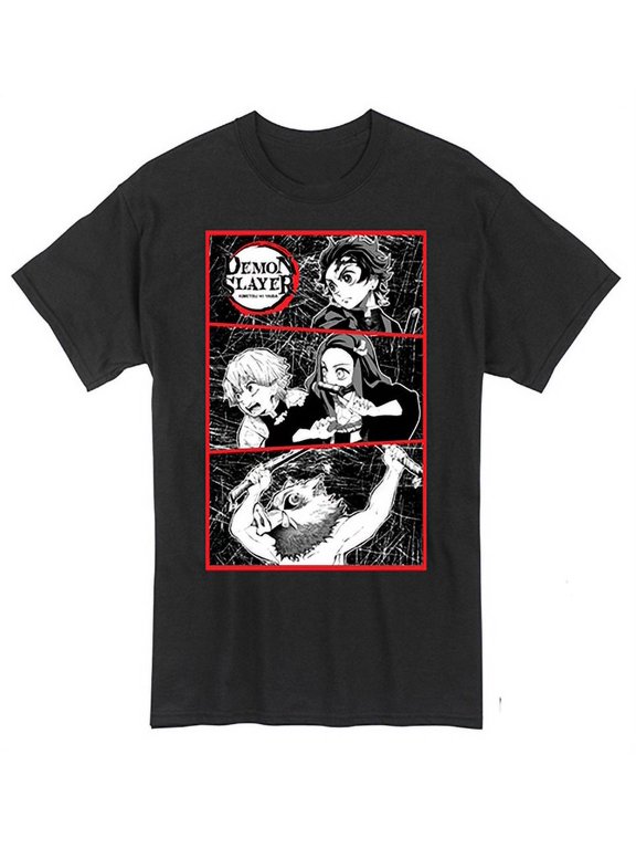 Demon Slayer - Group Gritty Panels Officially Licensed Adult T-Shirt