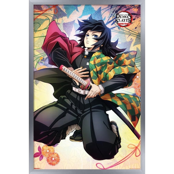 Demon Slayer: Hashira Training - Giyu Wall Poster, 22.375" x 34" Framed