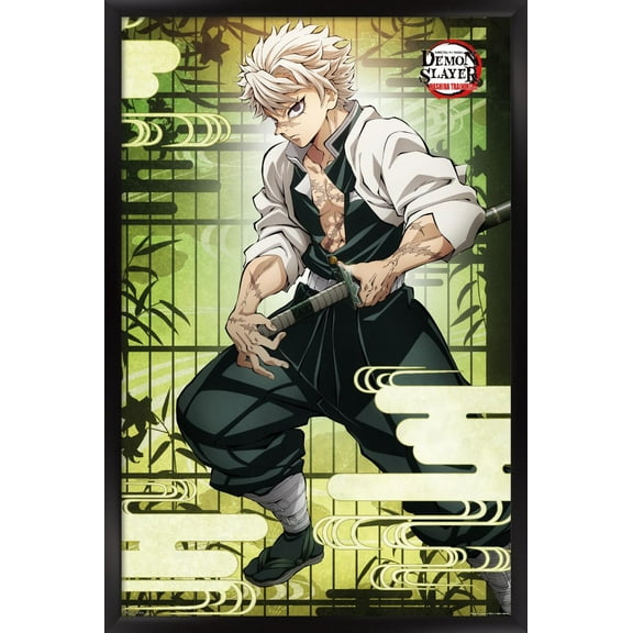 Demon Slayer: Hashira Training - Sanemi Wall Poster, 22.375" x 34" Framed