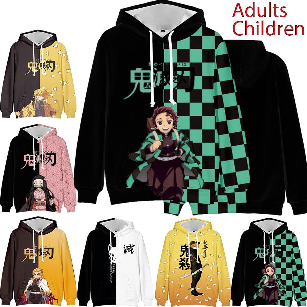 Demon Slayer Hoodie Sweatshirt Women Harajuku Kawaii Posters Print ...