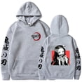 thumbnail image 1 of Demon Slayer Hoodies Men Kawaii Cartoon Kimetsu No Yaiba Hoody Harajuku Top Long-sleeved Sweatshirts Male, 1 of 2