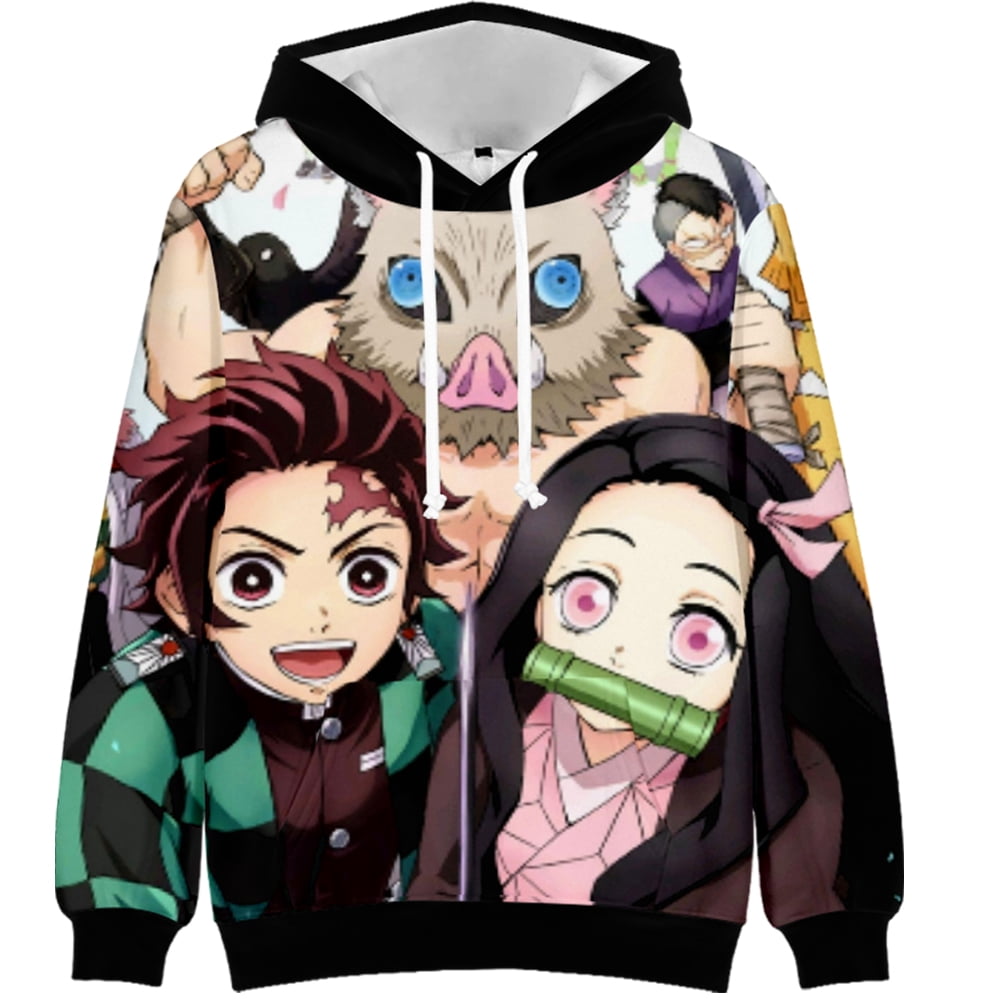 Anime Demon Slayer 3d Printed Hoodie Fall and Winter Kids Men Women's Anime  Jacket Hoodies Personality Sweatshirt,#5,Size-Adult 8XL 