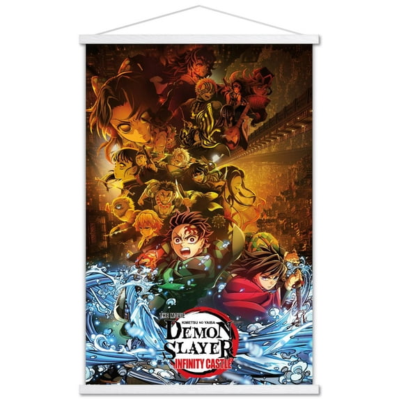 Demon Slayer: Infinity Castle (2025) - Group Key Art Wall Poster with Magnetic Frame, 22.375" x 34"