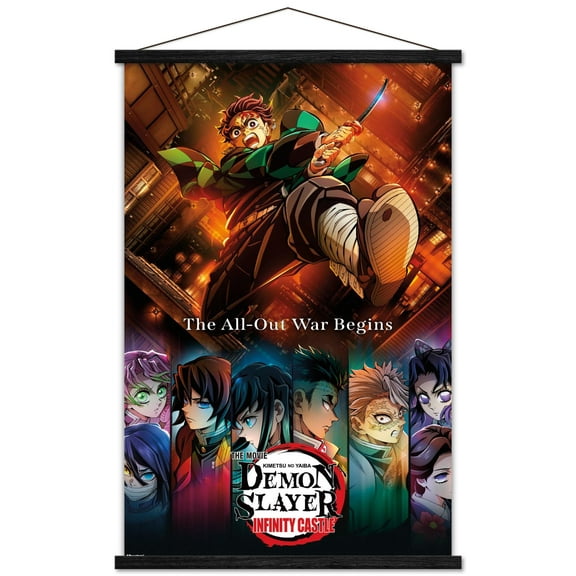 Demon Slayer: Infinity Castle (2025) - Key Art Wall Poster with Magnetic Frame, 22.375" x 34"
