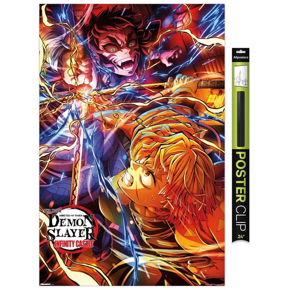 Demon Slayer: Infinity Castle (2025) - Zenitsu & Kaigaku Key Art Wall Poster, 22.375" x 34"