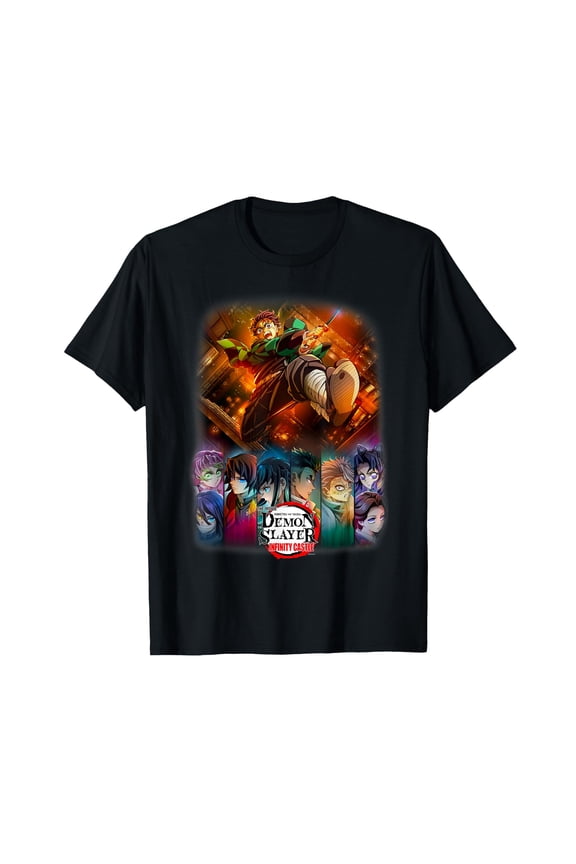 Demon Slayer: Infinity Castle Tanjiro Anime Group Poster T-Shirt