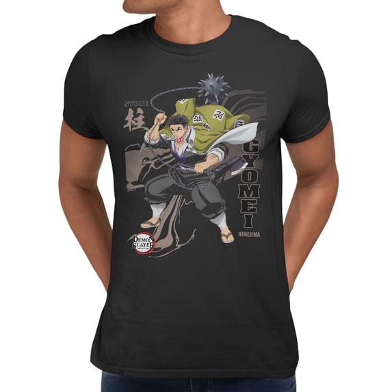 Demon Slayer Infinity Castle Wave Gyomei Stone Men's T Shirt (Black, S-XXXL)