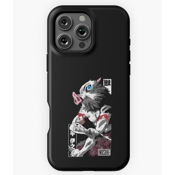 Demon Slayer Inosuke Anime Fan Art Boar Mask Manga Style G787 Compatible Phone Case for iPhone 17, 16, 15, 14, 13, 12, and 11 Pro Max