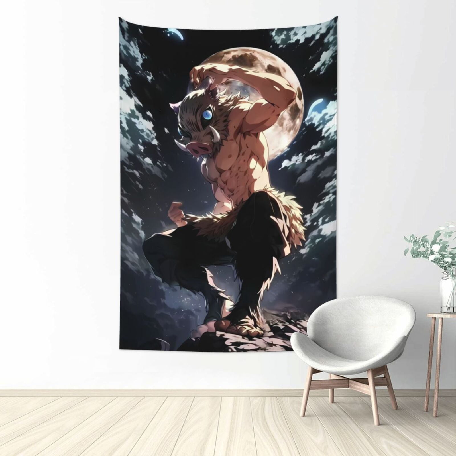 Inosuke Room Demon Slayer Inosuke Hashibira Tapestry Wall Hanging Home Decoration ...