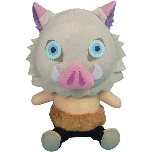 Demon Slayer Inosuke Sitting 7 Inch Plush, Great Eastern, Gifts