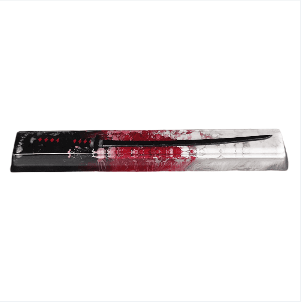 Demon Slayer Inspired Resin Artisan Spacebar Keycap, 6.25u Handmade Drip Resin Key for Mechanical Keyboard, Unique Birthday Gift for Men