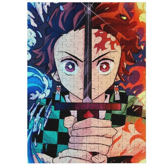 Demon Slayer Jigsaw Puzzle, Wood Puzzles Adult, 200 PCS Jigsaw Puzzle Perfect for Game Nights