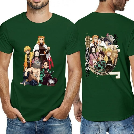 Demon_Slayer Kama_do Tanjirou Demon_Slayer Kama_do Tanjirou Anime Manga T-Shirt Boys And Girls Cotton Crew Neck T-Shirt, Men's Heavyweight Crew Neck Short Sleeve Tee Otaku Anime Gift T-Shirt Unisex Gr