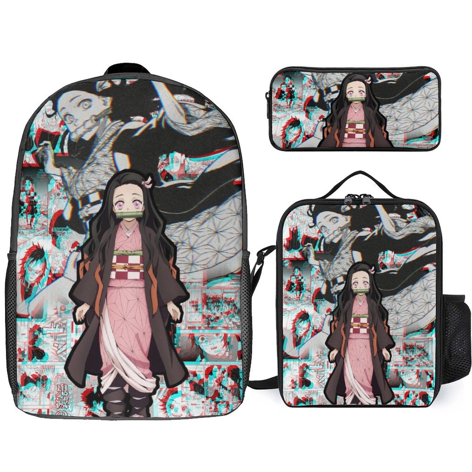 Demon Slayer Nezuko Kamado 3-piece backpack set Demon Slayer Kamado Nezuko 3 Piece Backpack Set with Lunch  main image 4