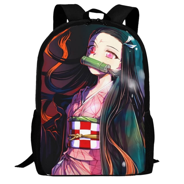 Anime Demon Slayer Backpack Set - Kamado Tanjiro & Nezuko 3D Print School Bag With Shoulder Bag & Pencil Case