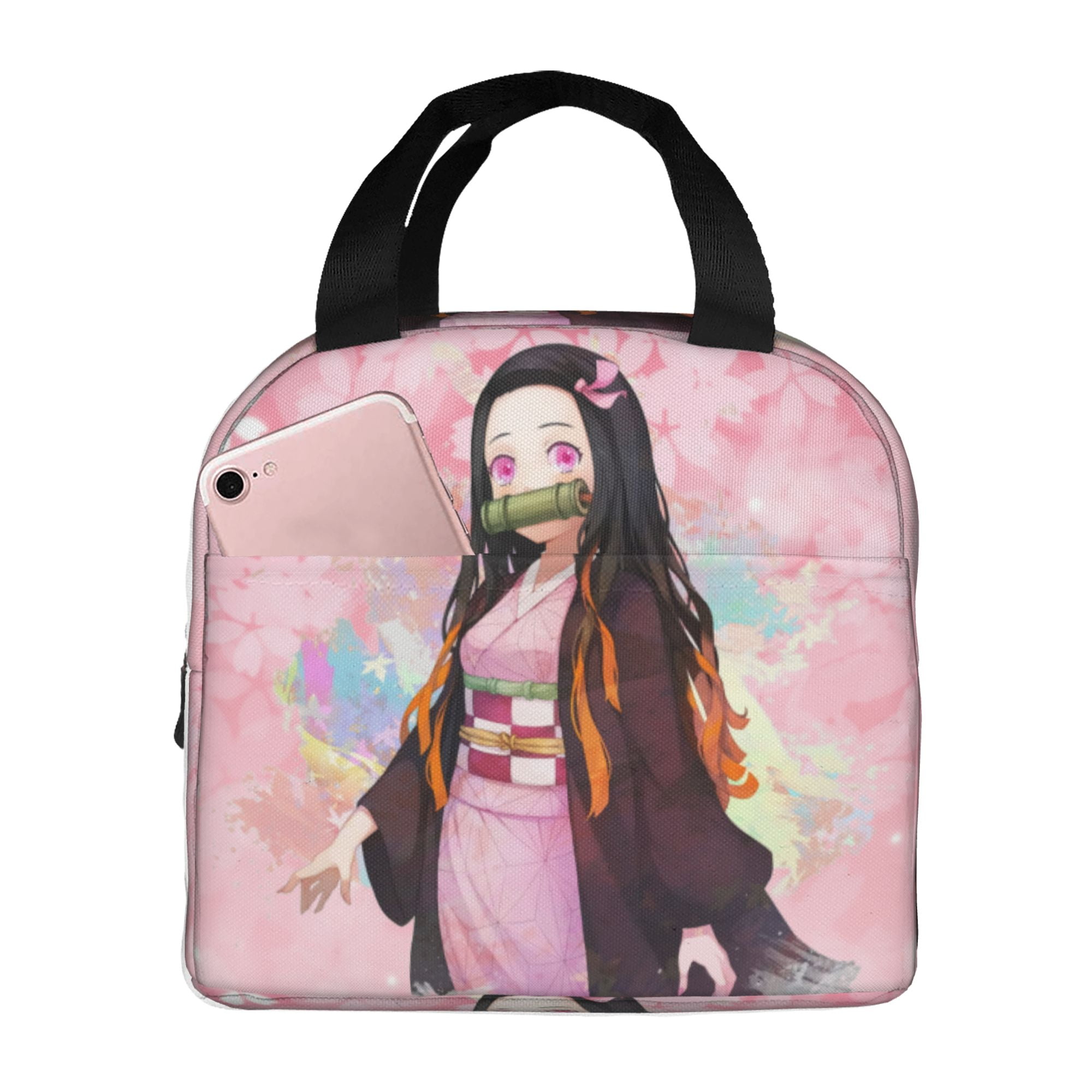 Demon Slayer Kamado Nezuko Lunch Bag Lunch Bag Tote Bag Insulated Lunch