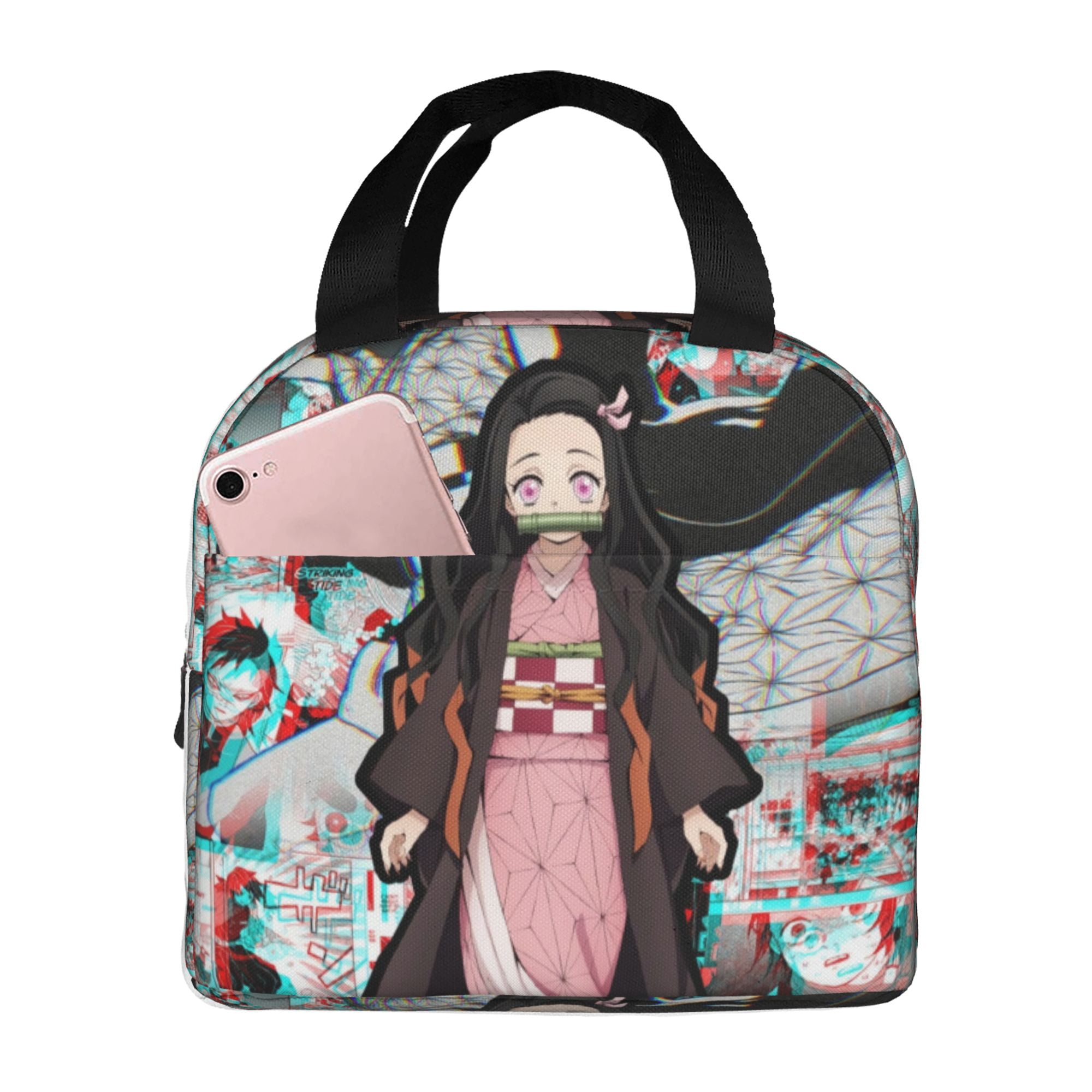 Demon Slayer Kamado Nezuko Lunch Bag Tote Bag Insulated Lunch Box