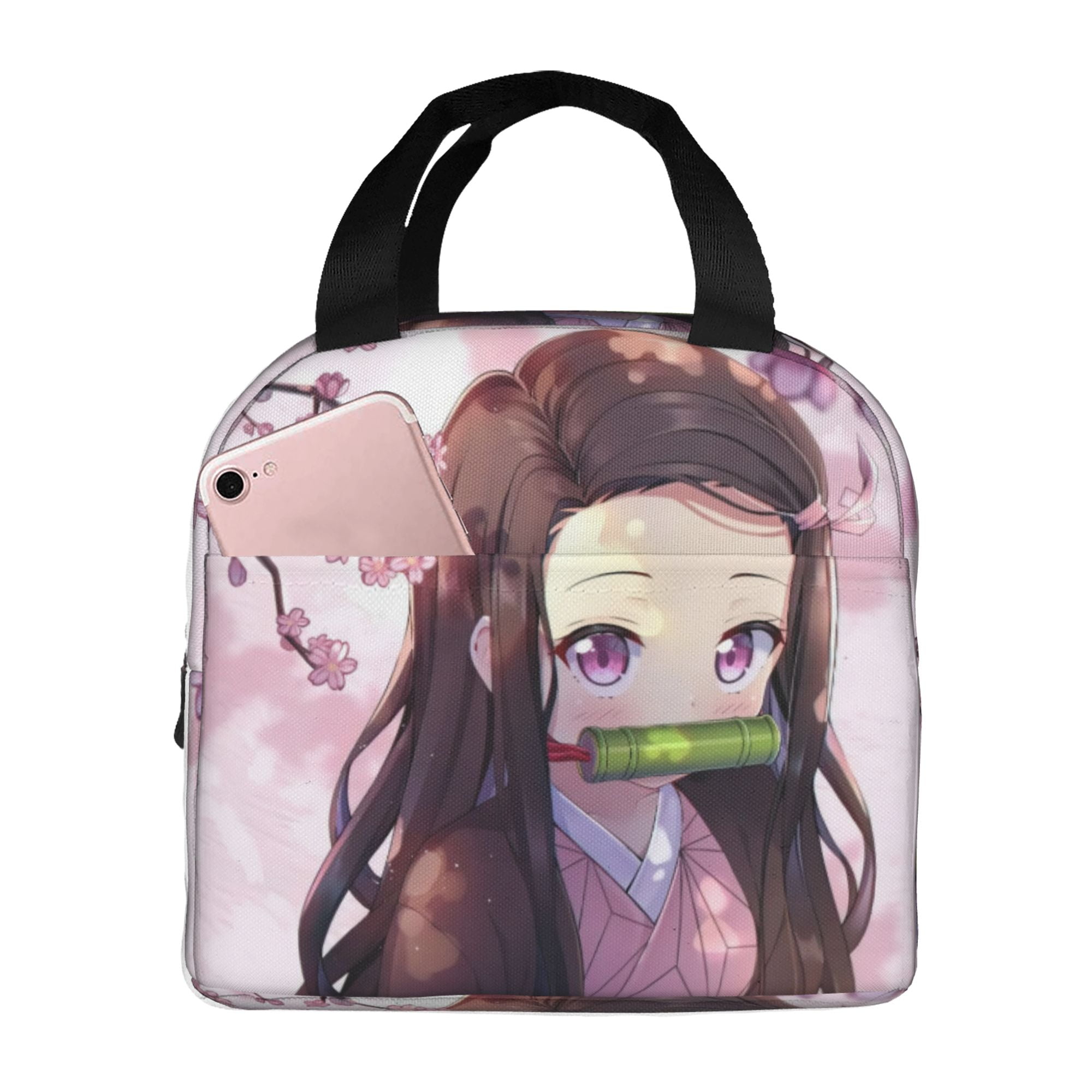 Demon Slayer Kamado Nezuko Lunch Bag Tote Bag Insulated Lunch Box