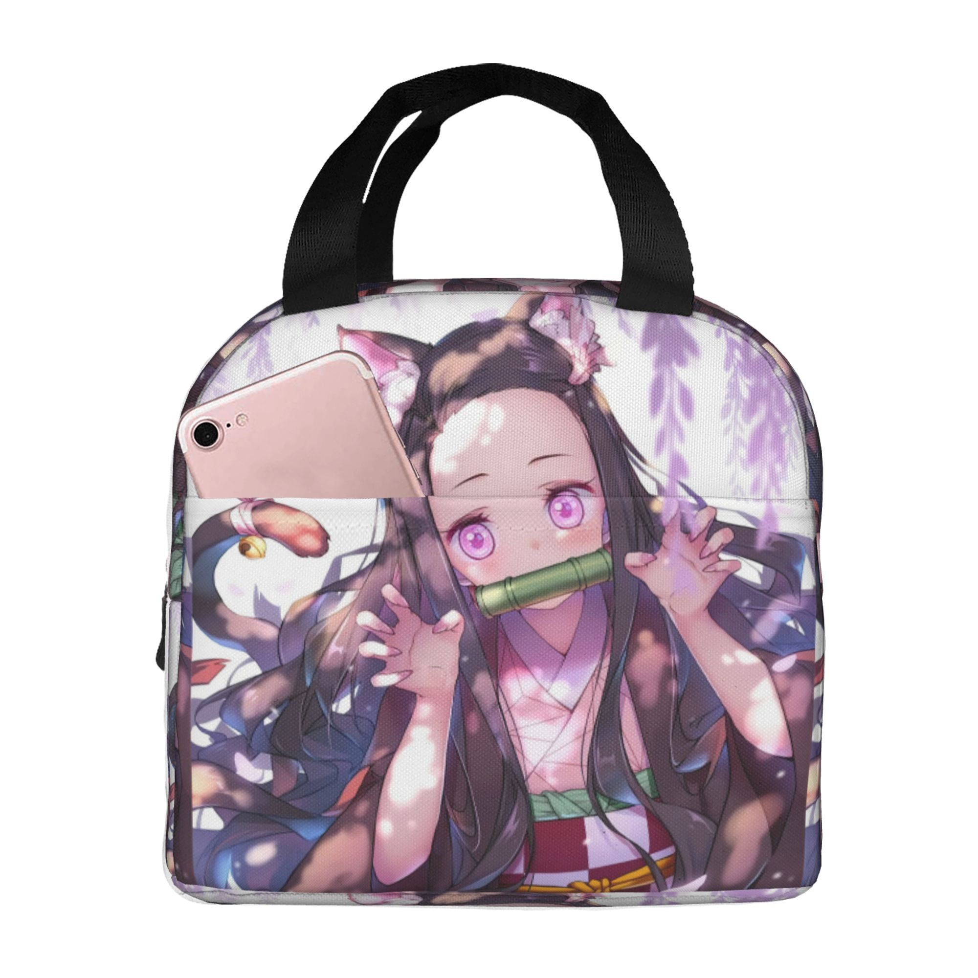Demon Slayer Kamado Nezuko Lunch Bag Tote Bag Insulated Lunch Box