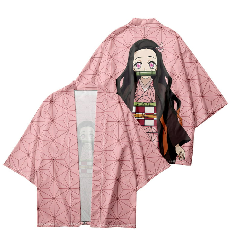 Demon Slayer Kamado Tanjiro and Nezuko Cosplay 3D Print Kimono