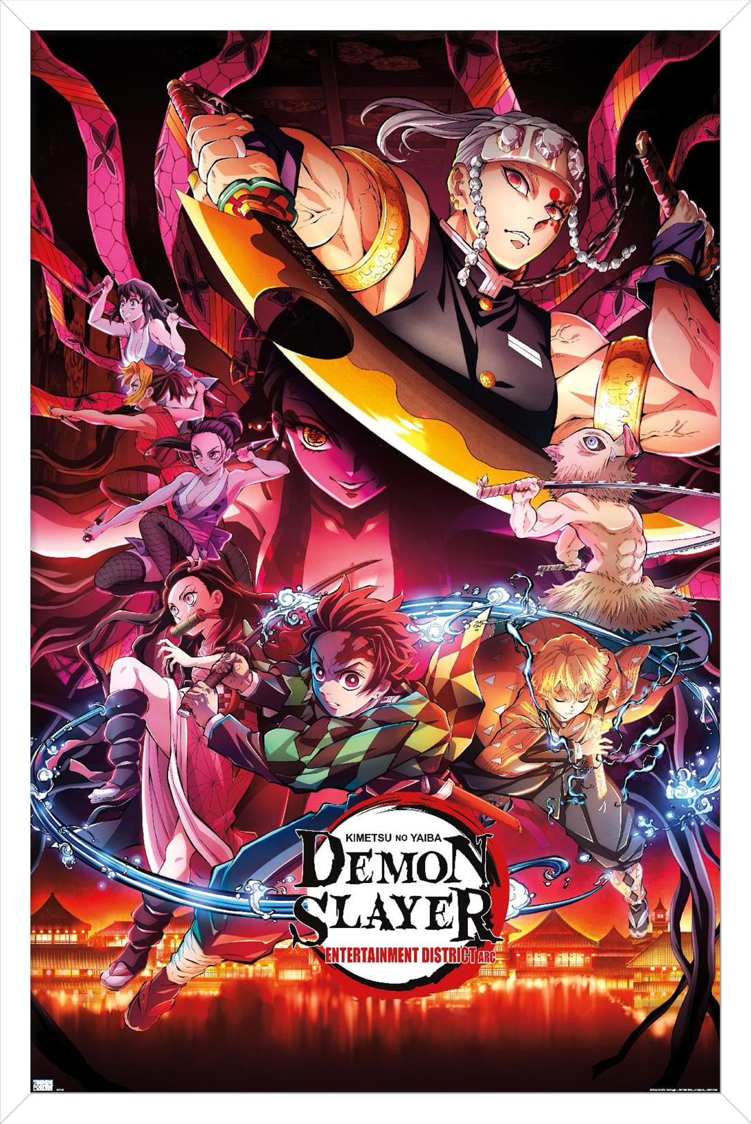 Demon Slayer - Key Visual 1 Wall Poster with Push Pins, 14.725