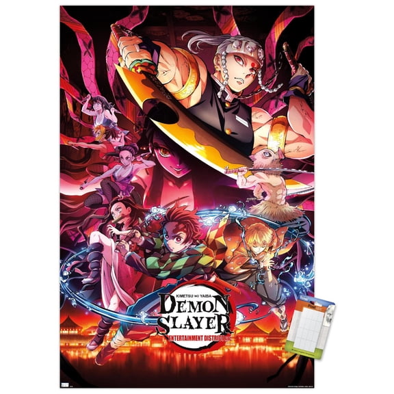 Demon Slayer - Key Visual 1 Wall Poster, 14.725" x 22.375"