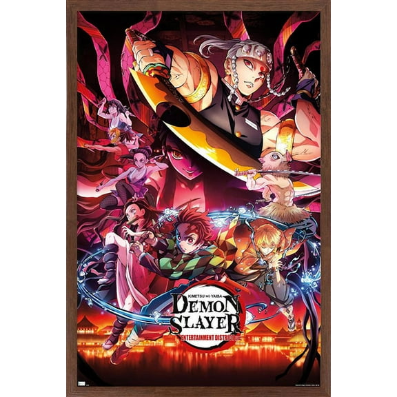 Demon Slayer - Key Visual 1 Wall Poster, 22.375" x 34" Framed