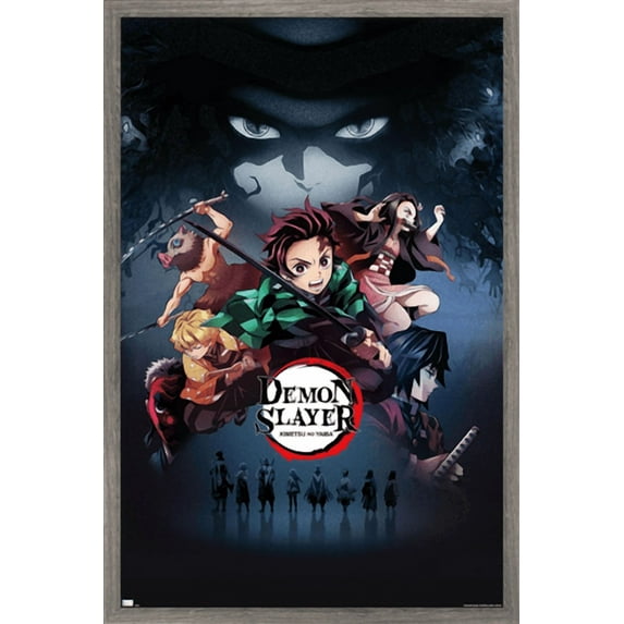Demon Slayer - Key Visual 3 Wall Poster, 22.375" x 34" Framed