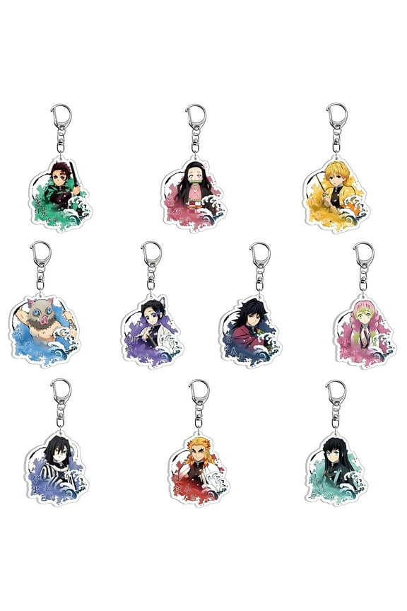 Demon Slayer Keychain - Anime Figure Key Pendant - Men Women Keyring