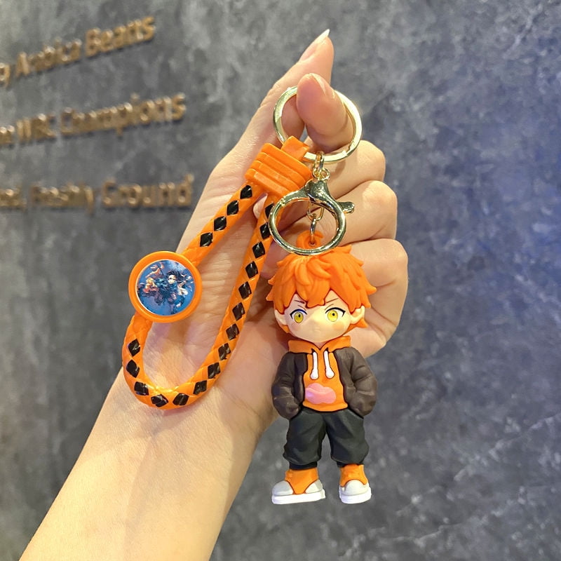 Demonc Key Chain Demon Slayer Keychain Three-dimensional Cartoon Doll Schoolbag Pendant ...