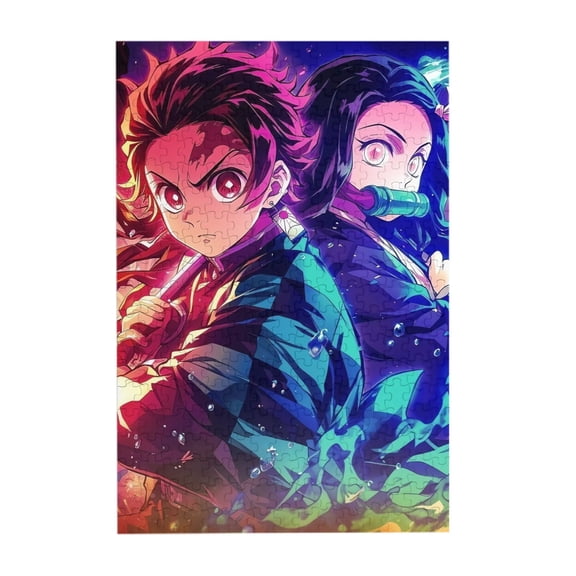 Demon Slayer: Kimetsu No Yaiba 300 Piece Puzzles,Wooden Jigsaw Puzzle,Home Decor Birthday Party Gift,Fun And Challenging Family Games