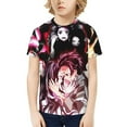 thumbnail image 1 of Demon Slayer Kimetsu No Yaiba Kids T-Shirt 3d Printed Graphic T-Shirts Boys And Girls Short Sleeve Shirts For Youth Kids X-Small, 1 of 7