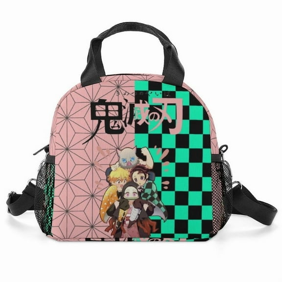 Demon Slayer: Kimetsu No Yaiba Lunch Bag Lunch Box Lightweight Durable Lunch Tote Bag Portable Reusable Lunch Box Tote for Work Sport Picnic Camping
