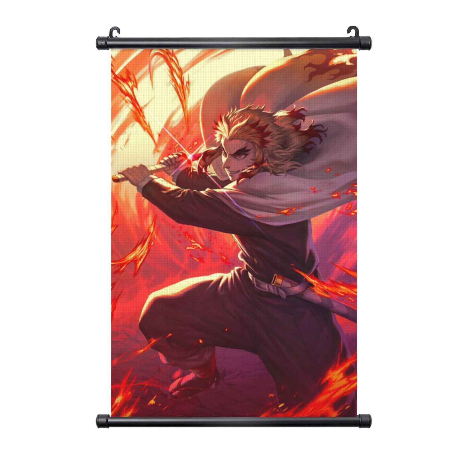 Demon Slayer Kimetsu No Yaiba Poster Hanger, Anime Artwork Painting