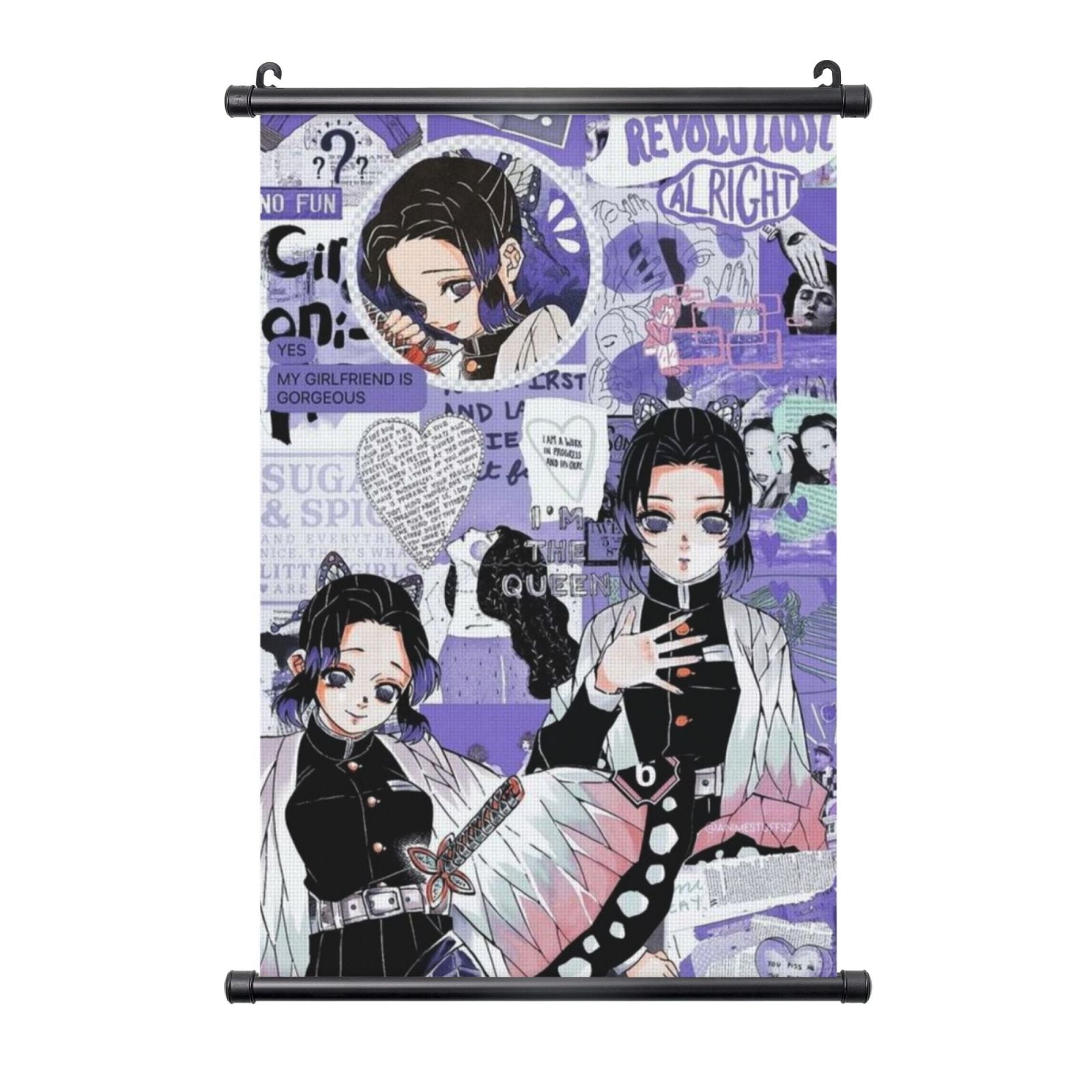 Demon Slayer Kimetsu No Yaiba Poster Hanger, Anime Artwork Painting