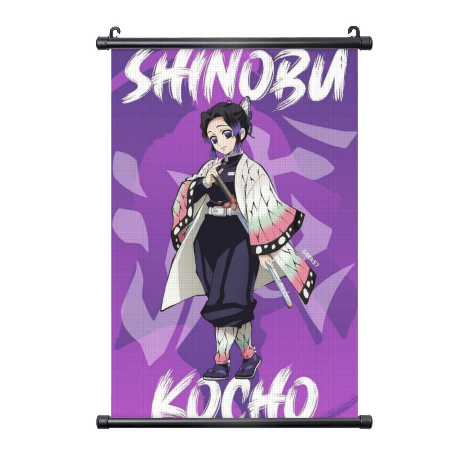 Demon Slayer Kimetsu No Yaiba Poster Hanger, Anime Artwork Painting