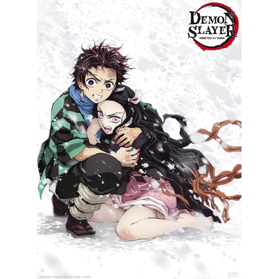 Demon Slayer Kimetsu No Yaiba Tanjiro & Nezuko Poster Unframed Size 24''x36'' GooGate