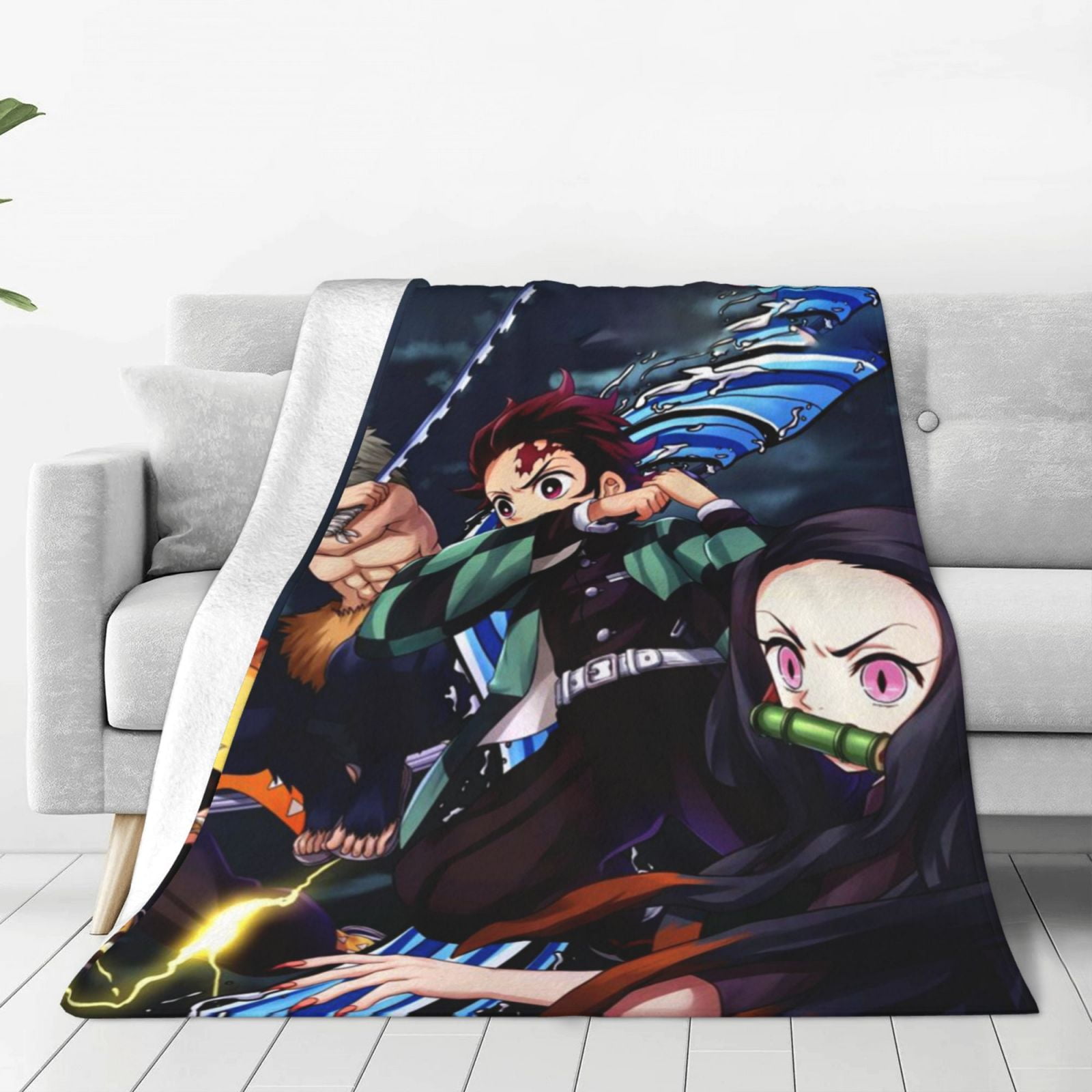 Demon Slayer Kimetsu No Yaiba Ultra-Soft Micro Fleece Blanket Throw All ...