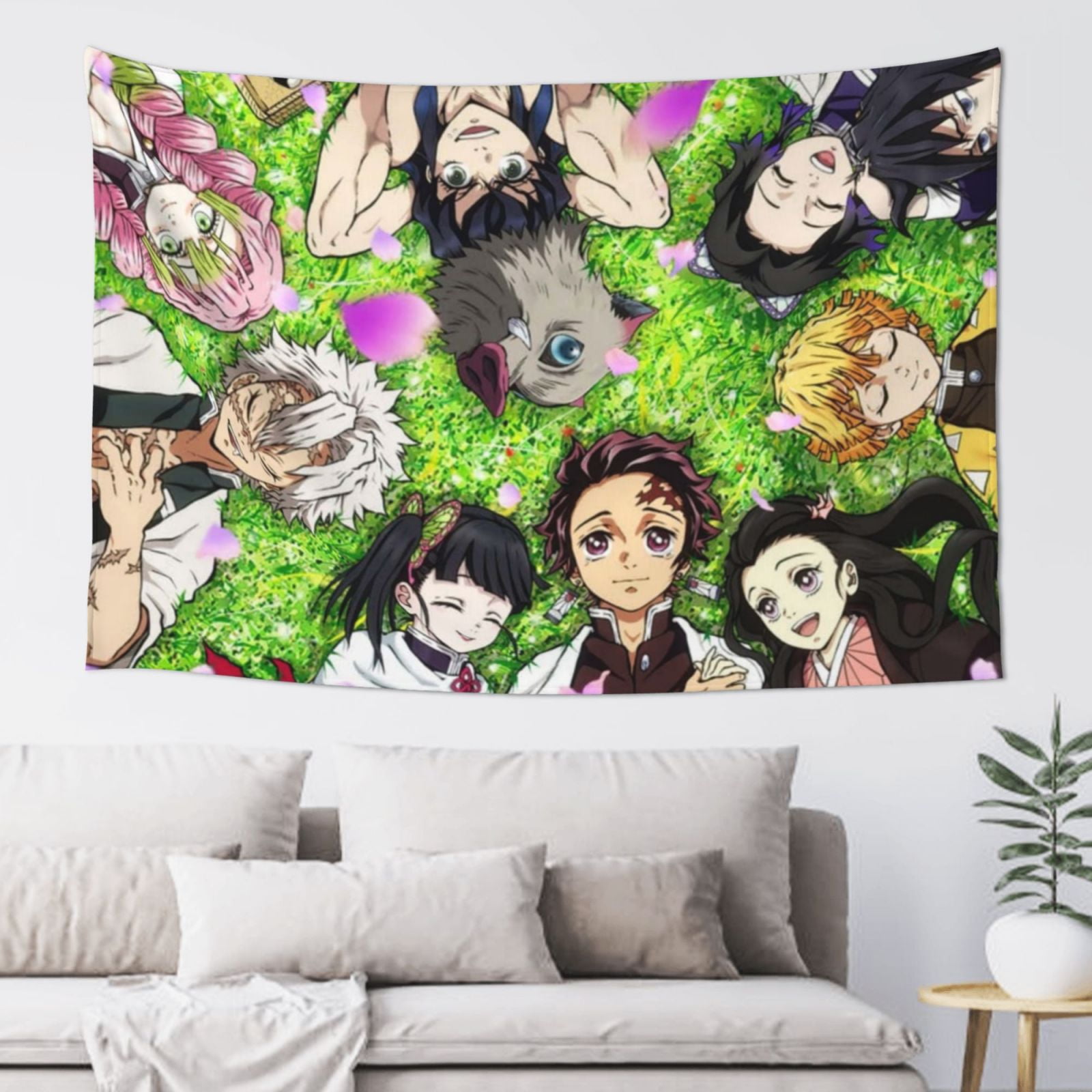 Demon Slayer Kimetsu No Yaiba Wall Tapestry, Anime Tapestries, Hippie
