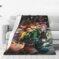 Demon Slayer Kimetsu Soft Lightweight Bed Blankets Plush Fuzzy Cozy