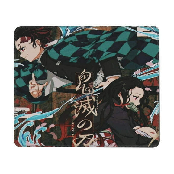 Demon Slayer: Kimetsu No Yaiba Mouse Pad,Small Gaming Mousepad,Non-Slip Rubber Base And Stitched Edges Desk Mat For Computer Home Office Work And Study 7 X 8.6 In