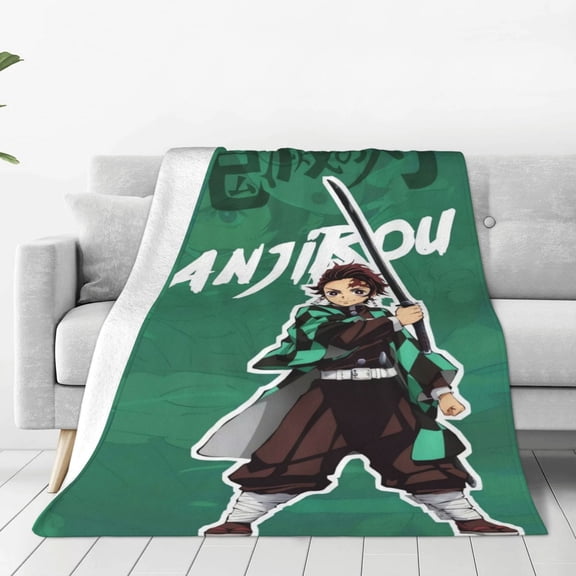 Demon Slayer: Kimetsu No Yaiba Throw Blanket Couch Bed Sofa Soft Lightweight Warm Cozy Flannel Fleece Bed Blanket For Kids Adults Gift Multiple Sizes Available 50"X40"